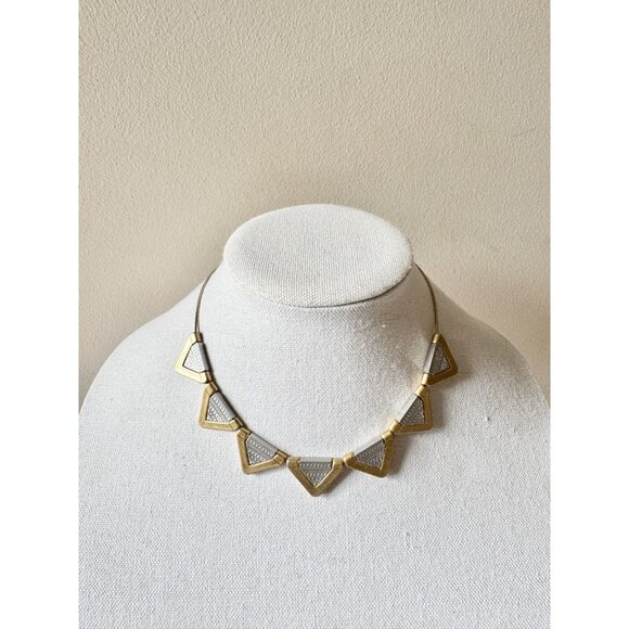 MADEWELL Brass Silver Triangle Cluster Princess Necklace - Picture 1 of 9